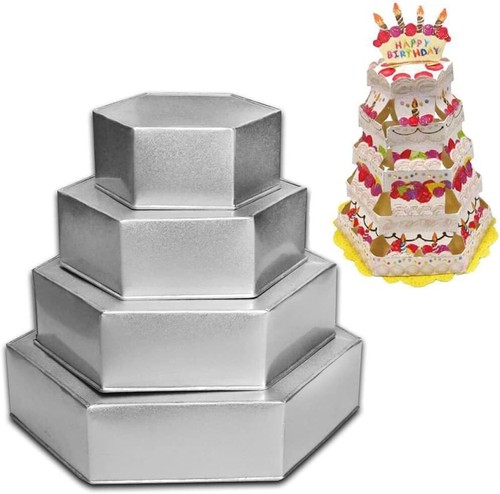 Tier hexagon cake - tins, set