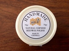 Natural Cornish Beeswax Polish 70gr for Wood & Furniture. Hand Made in Cornwall,