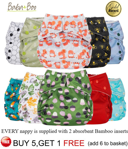 Baba boo reusable nappies - reusable,