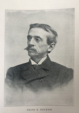 Antique c1910 Print – Frank R Stockton Portrait – Fairy Tales Author USA