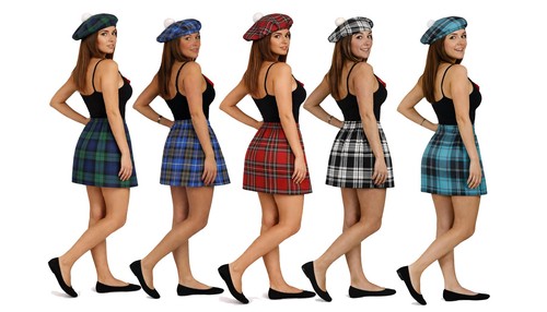 Adults tartan pub golf kilt - tartan,