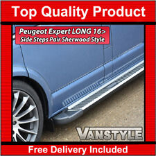 FITS PEUGEOT EXPERT LONG 16> ALUMINIUM SIDE STEPS SHERWOOD STYLE RUNNING BOARDS