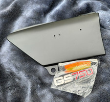 Suzuki GS750 NOS Right Hand Side Panel Cover With NOS Badge Satin Black