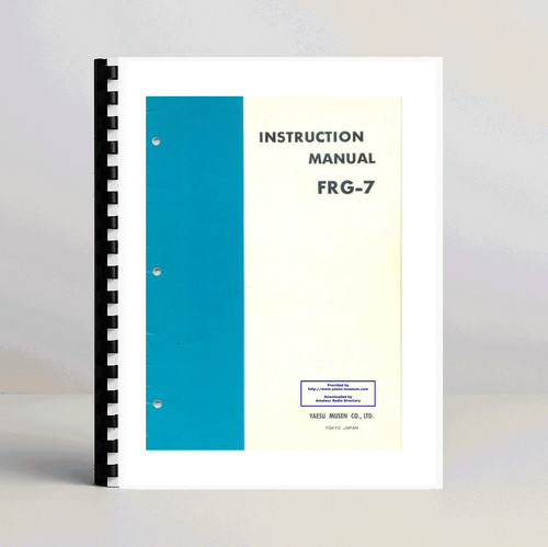 Yaesu frg instruction manual - instruction,
