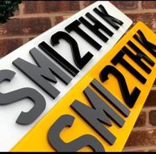 PAIR OF 4D NUMBER PLATES ROAD