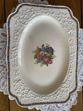 Vintage Crown Ducal Gainsborough Floral Pattern Serving Platter Good Condition