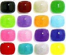 100 Opaque Pony Beads 9x6mm