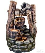 Double Bucket Wishing Well Water Feature