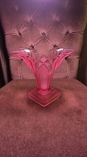 Vintahe Walther & Söhne Art-Deco Pink Glass Vase 'Greta' c.1930s