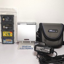 Game Boy Advance SP Console Bundle With GAMES, Official Case, Official Charger +