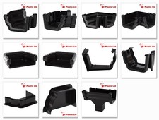 Polypipe 117mm Sovereign High Capacity Rainwater Gutter Fittings in Black