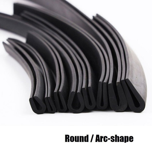 Black rubber channel edging - rubber, u