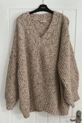 Neck jumper uk xl beige - v,