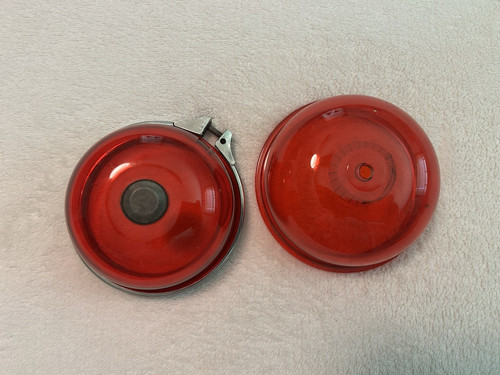 Red glass dome light covers - dome,