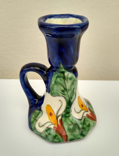 Talavera mexico candle holder - talavera,