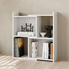 3Tier White Wood Bookshelf Bookcase 30-50cm Expandable Small Book Shelf UK