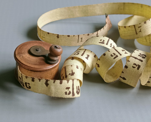 Antique wooden sewing tape - antique,