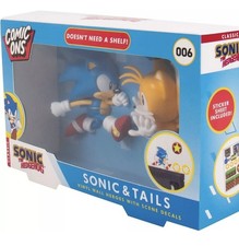 SONIC THE HEDGEHOG Comic Ons Sonic & Tails 3D Figure & Stickers Wall Art SEGA