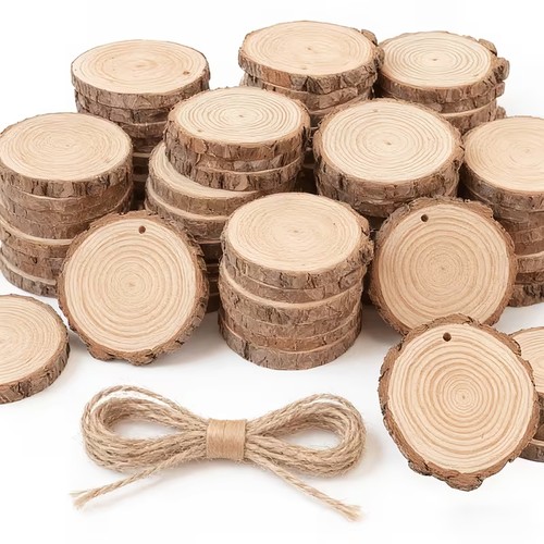 Wood slices round - round, discs