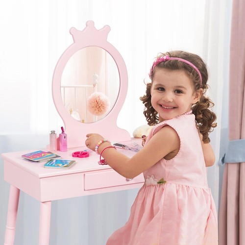 Kids vanity table chair set - vanity,