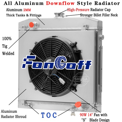 Row radiator shroud - row, fan