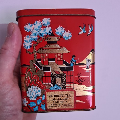 Vintage 1970 melrose tea caddy - vintage,