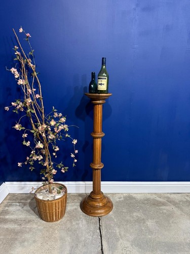Vintage plant stand wooden - stand,