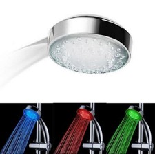LED Shower Head Water Glow Light 3 Colors Changing at Different Temperature