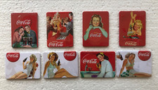 8 x COCA-COLA Fridge Magnet Set (Vintage colour Designs) 125 Years of Coke 2011
