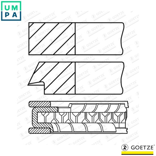 Piston ring kit - 4x,