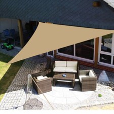 5x5x5m Triangle Shade Sail Waterproof UV 98% Block Canopy for Garden & Patio Use