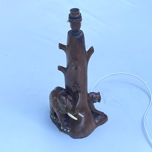 Vintage wooden carved - wooden, elephant