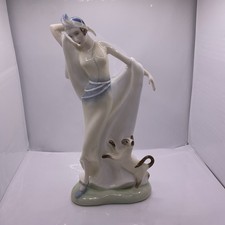 Royal Doulton Harriet HN3795 Woman With A Cat Charleston Series Roaring Twenties