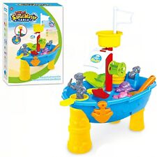 RLS Pirate Ship Sand and Water Table Large 24-Piece Garden Sandpit for kids Toy