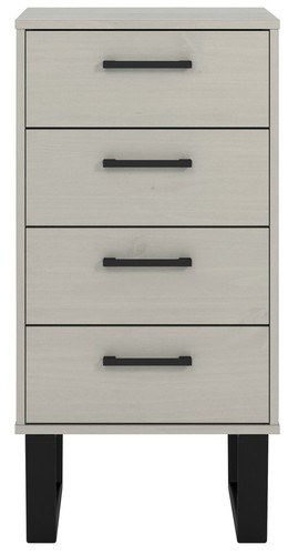 Greywashed solid pine bedside - solid,