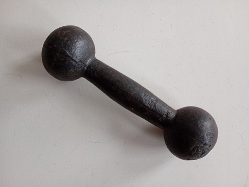Vintage cast iron - cast, dumbell