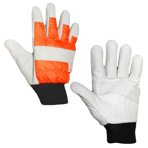 Large chainsaw gloves vis - gloves, hi