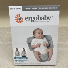 Original Cotton Ergo Baby Carrier Infant Insert Newborn Grey Open Box