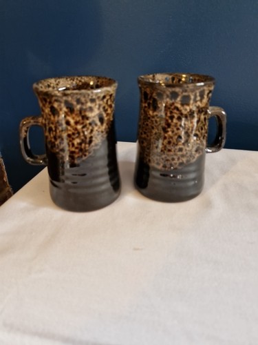 Pair brown fosters pottery - pair,