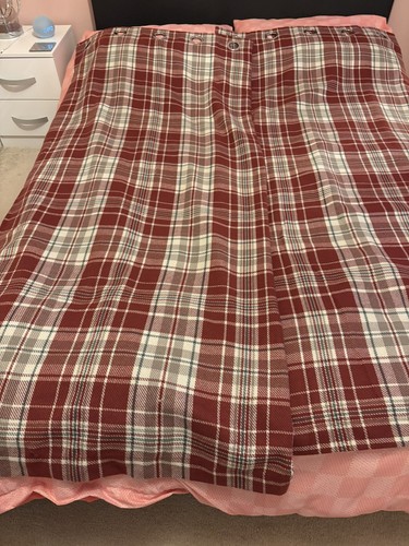 Check warm curtains new - , deep