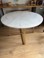 Marble Effect Round Table