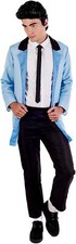 Mens 50s Light Blue Teddy Boy