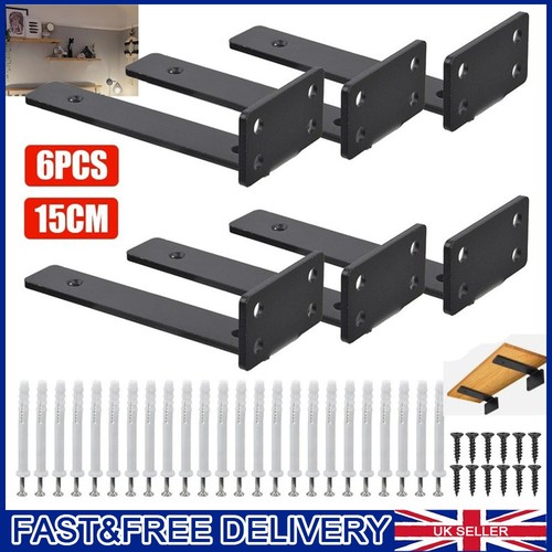 6pcs floating shelf - floating, brackets