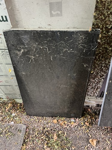Black granite hearth 90cm - black,