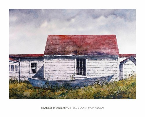 Maine art print blue - -, dory