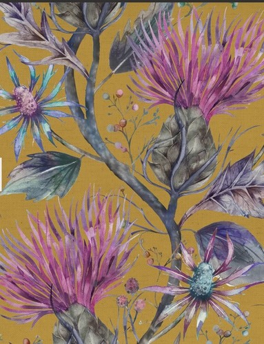 Thistle curtain fabric - fabric, 5m