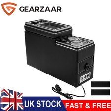 12V Centre Console Storage Armrest Box+LED USB For VW T4 T5 Opel Toyota Camper