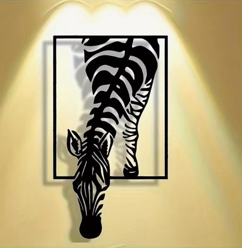 30cm 17cm zebra metal wall - x,
