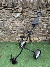 Orion -Wheel Golf Trolley with Scorecard Holder – Black Foldable Push/Pull