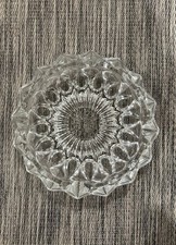 Vintage Cut Glass Ashtray 6”